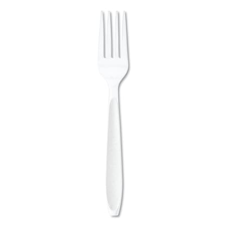 7 Disposable Fork, White, Heavy Weight, Pk1000